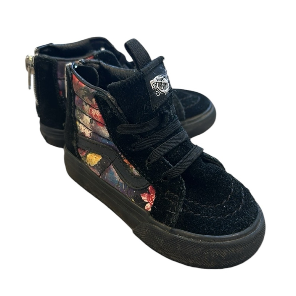 Vans black & floral print